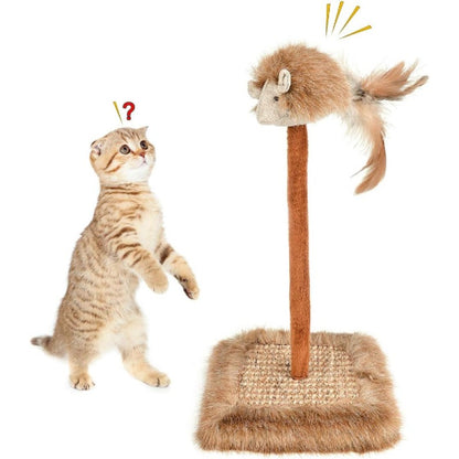 Ses Çıkaran Fareli Kedi Tırmalama Tahtası